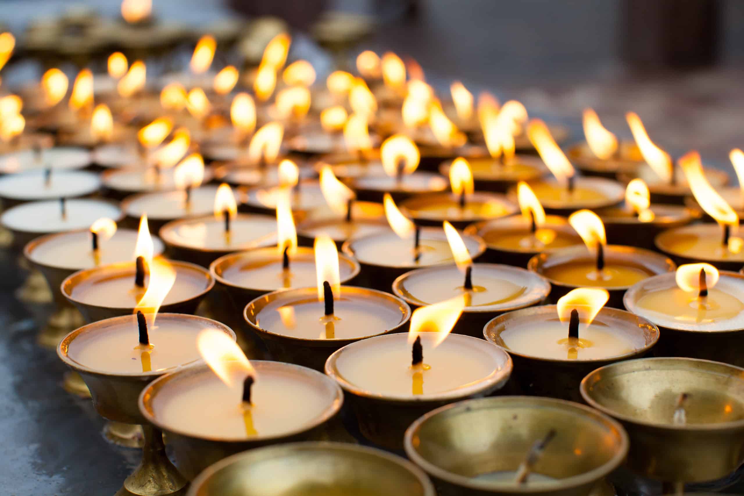 photo of many tea light candles